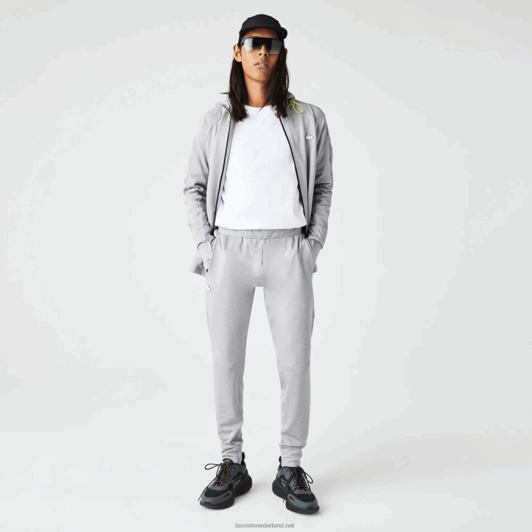 Lacoste sportieve tweelaagse trainingsbroek 0828H1073 chine lichtgrijs 9ya Heren