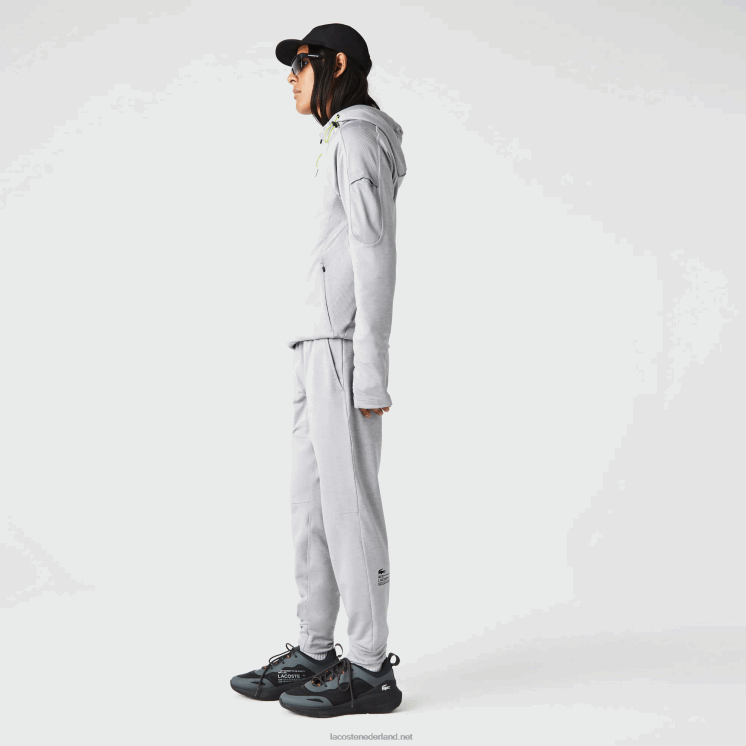 Lacoste sportieve tweelaagse trainingsbroek 0828H1073 chine lichtgrijs 9ya Heren