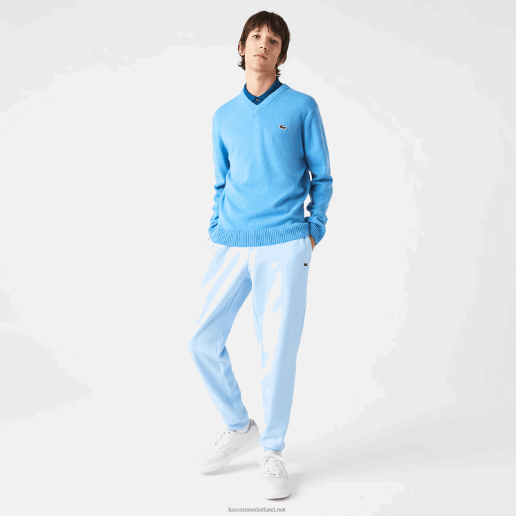 Lacoste taps toelopende fleece trainingsbroek 0828H1008 blauwe hbp Heren