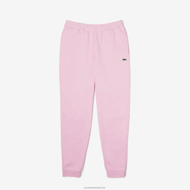 Lacoste taps toelopende fleece trainingsbroek 0828H1014 roze z4h Heren