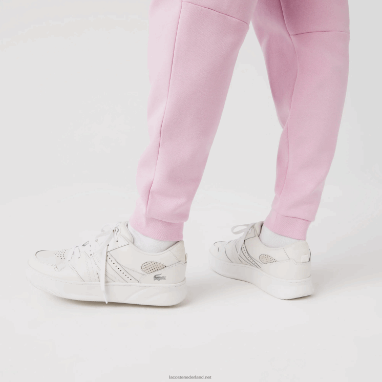 Lacoste taps toelopende fleece trainingsbroek 0828H1014 roze z4h Heren