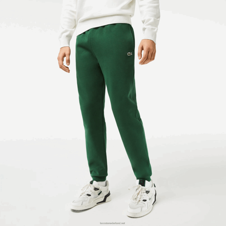 Lacoste taps toelopende fleece trainingsbroek 0828H1024 groen 132 Heren