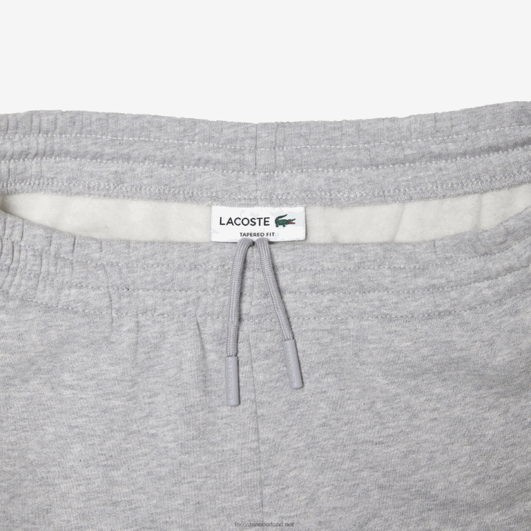 Lacoste taps toelopende fleece trainingsbroek 0828H1061 grijze chine ca Heren