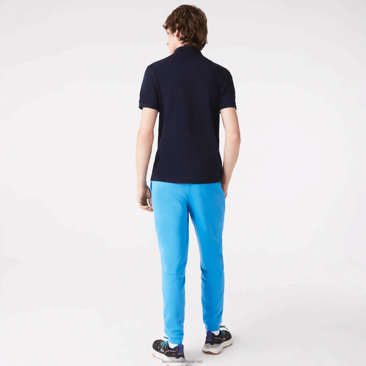 Lacoste taps toelopende fleece trainingsbroek 0828H1086 blauw 4xa Heren