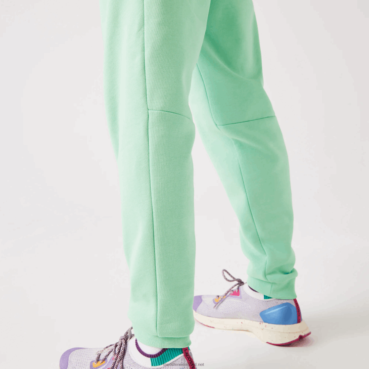 Lacoste taps toelopende fleece trainingsbroek 0828H1125 lichtgroen 0vz Heren