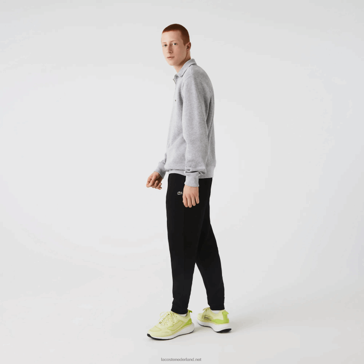 Lacoste taps toelopende fleece trainingsbroek 0828H347 zwart 031 Heren