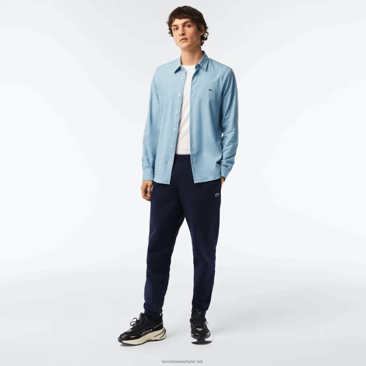 Lacoste taps toelopende fleece trainingsbroek 0828H348 marineblauw 166 Heren