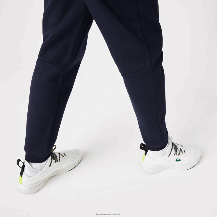 Lacoste taps toelopende fleece trainingsbroek 0828H348 marineblauw 166 Heren