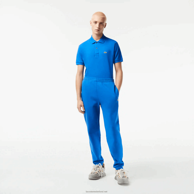 Lacoste taps toelopende fleece trainingsbroek 0828H357 blauwe kxb Heren