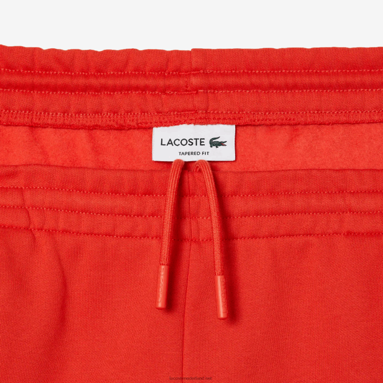 Lacoste taps toelopende fleece trainingsbroek 0828H374 oranje 02k Heren
