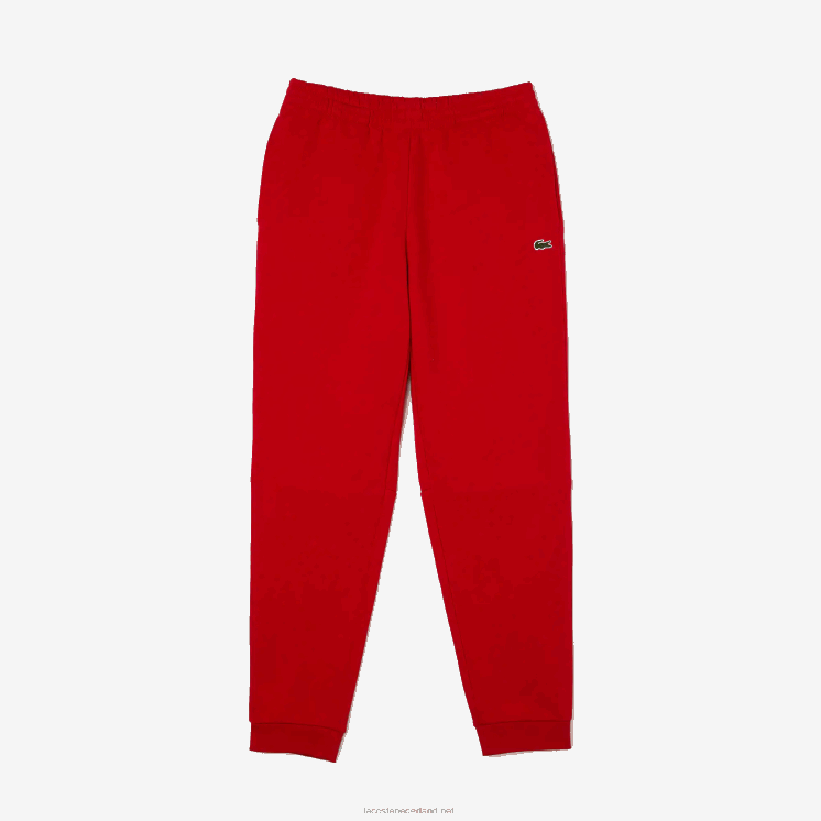 Lacoste taps toelopende fleece trainingsbroek 0828H987 rood 240 Heren