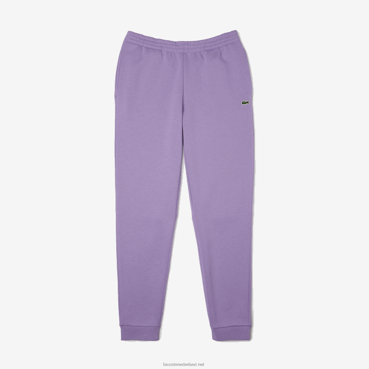 Lacoste taps toelopende fleece trainingsbroek 0828H995 paarse gfu Heren