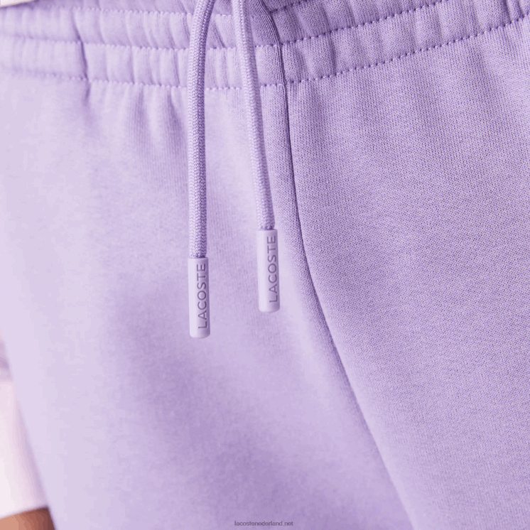 Lacoste taps toelopende fleece trainingsbroek 0828H995 paarse gfu Heren
