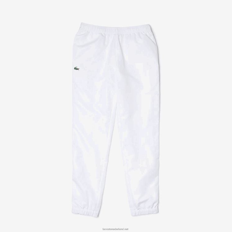 Lacoste tennistrainingsbroek met zijprints 0828H1088 wit 001 Heren