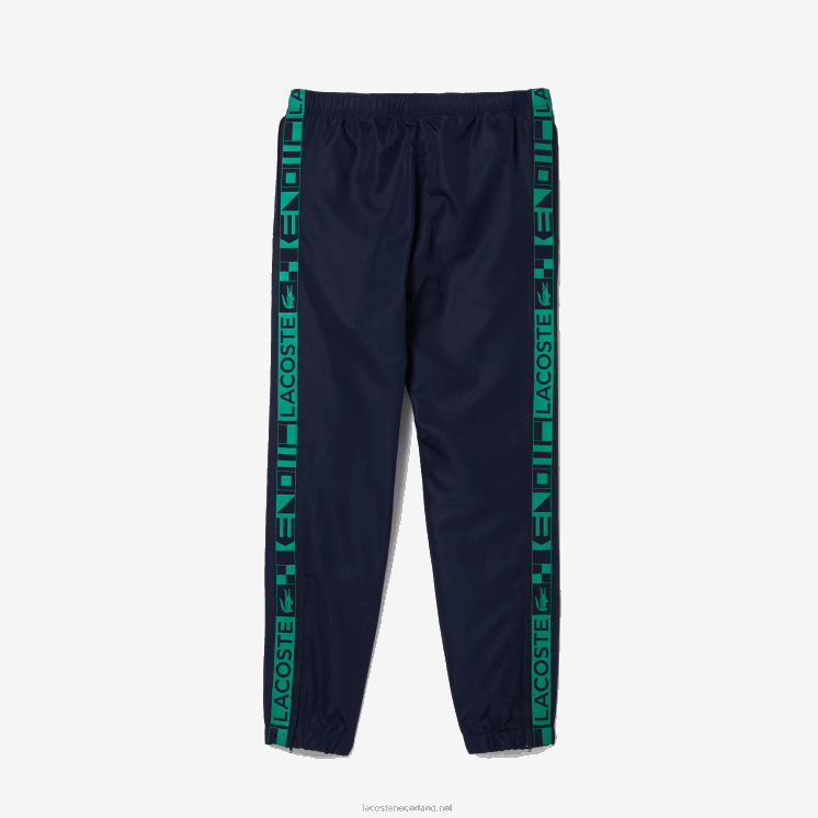 Lacoste tennistrainingsbroek met zijprints 0828H1089 marineblauw 166 Heren