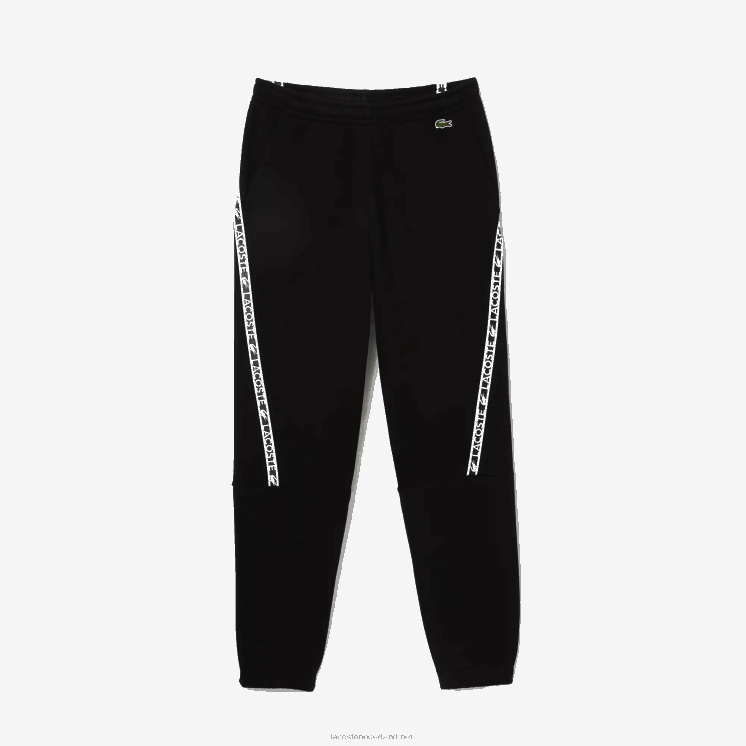 Lacoste trainingsbroek met bedrukte banden 0828H1459 zwart 031 Heren