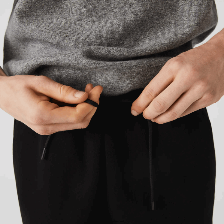 Lacoste trainingsbroek met bedrukte banden 0828H1459 zwart 031 Heren