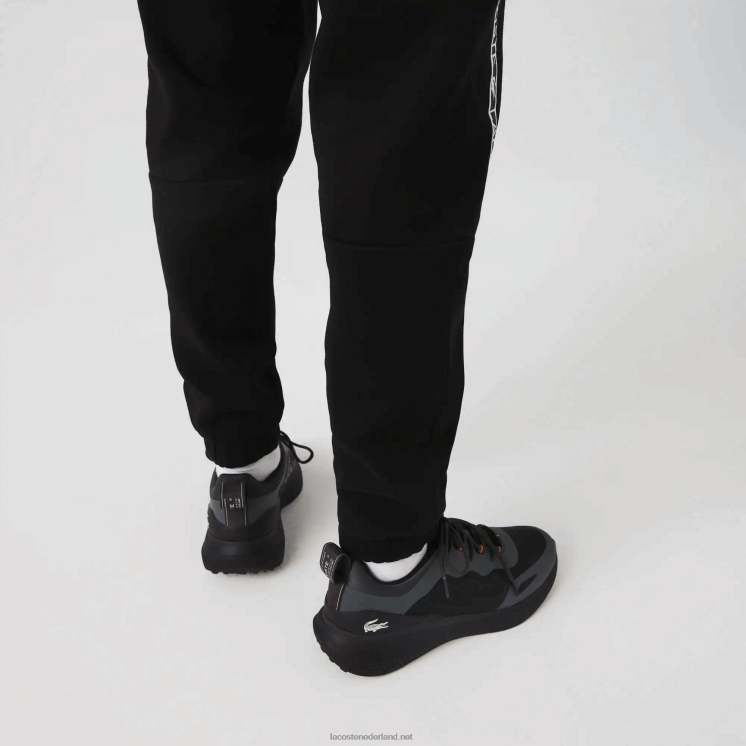 Lacoste trainingsbroek met bedrukte banden 0828H1459 zwart 031 Heren