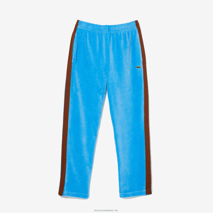 Lacoste trainingsbroek met contrasterende band aan de zijkant 0828H1103 blauw 4xa Heren