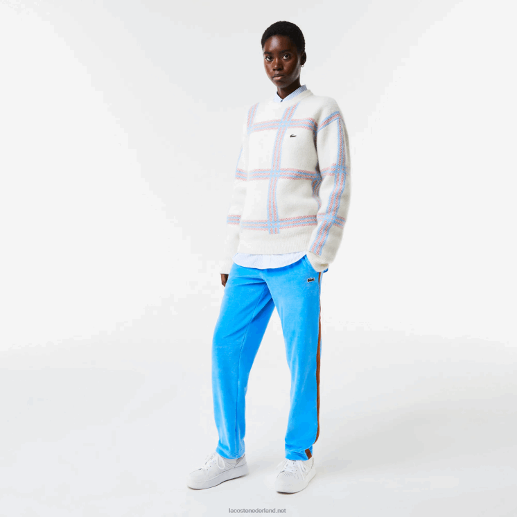 Lacoste trainingsbroek met contrasterende band aan de zijkant 0828H1103 blauw 4xa Heren