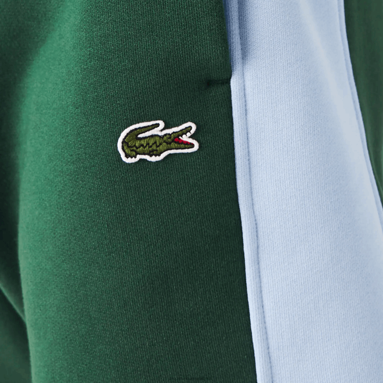 Lacoste trainingsbroek met contrasterende banden 0828H1058 groen blauw dqa Heren