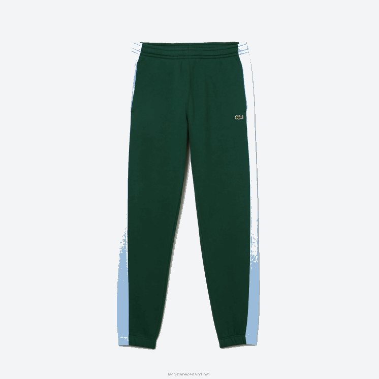 Lacoste trainingsbroek met contrasterende banden 0828H1058 groen blauw dqa Heren