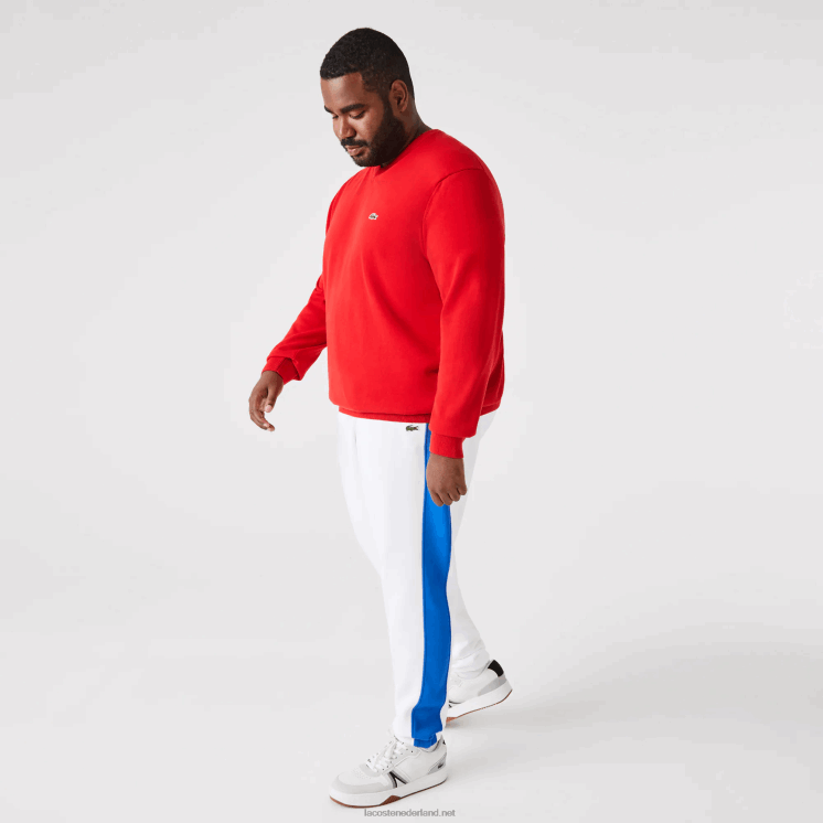 Lacoste trainingsbroek met contrasterende banden 0828H1060 wit blauw lmq Heren