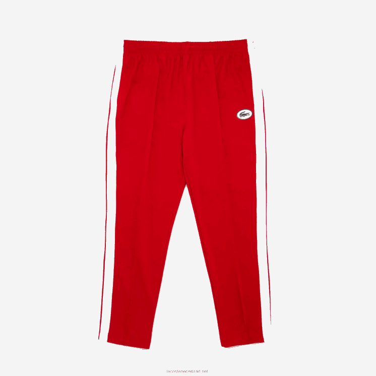 Lacoste trainingsbroek met contrasterende zijband 0828H1078 rood 240 Heren