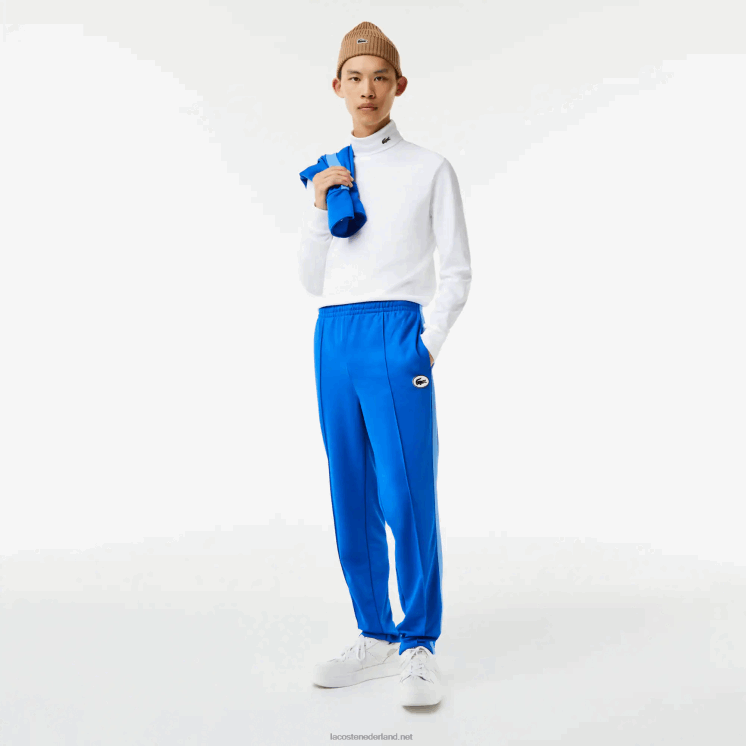 Lacoste trainingsbroek met contrasterende zijband 0828H1079 blauw k1q Heren