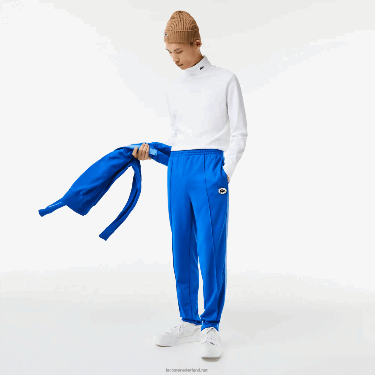 Lacoste trainingsbroek met contrasterende zijband 0828H1079 blauw k1q Heren