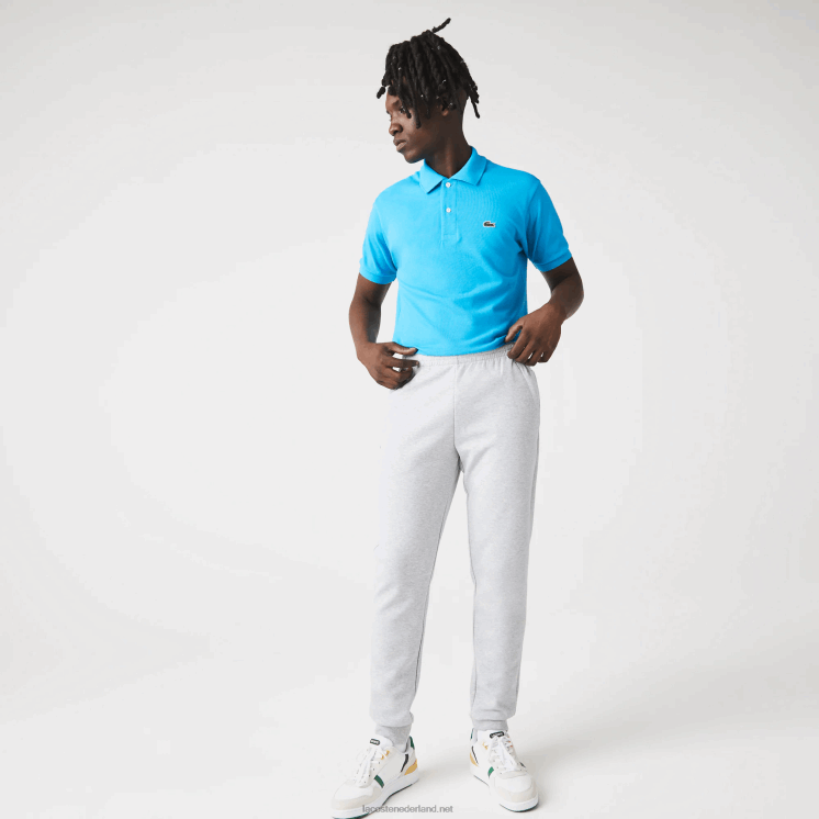 Lacoste trainingsbroek met gaaspanelen 0828H1020 chine lichtgrijs 9ya Heren