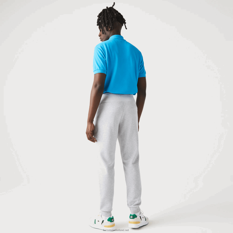 Lacoste trainingsbroek met gaaspanelen 0828H1020 chine lichtgrijs 9ya Heren
