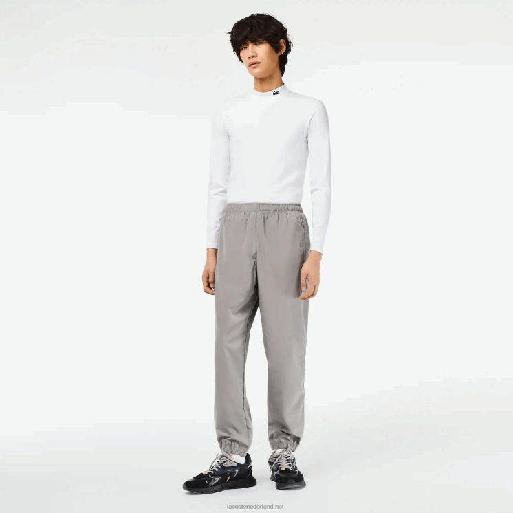 Lacoste trainingsbroek met gps-coördinaten 0828H303 grijze kzw Heren