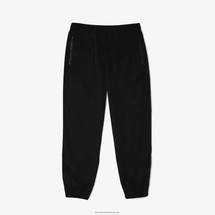 Lacoste trainingsbroek met gps-coördinaten 0828H304 zwart 031 Heren