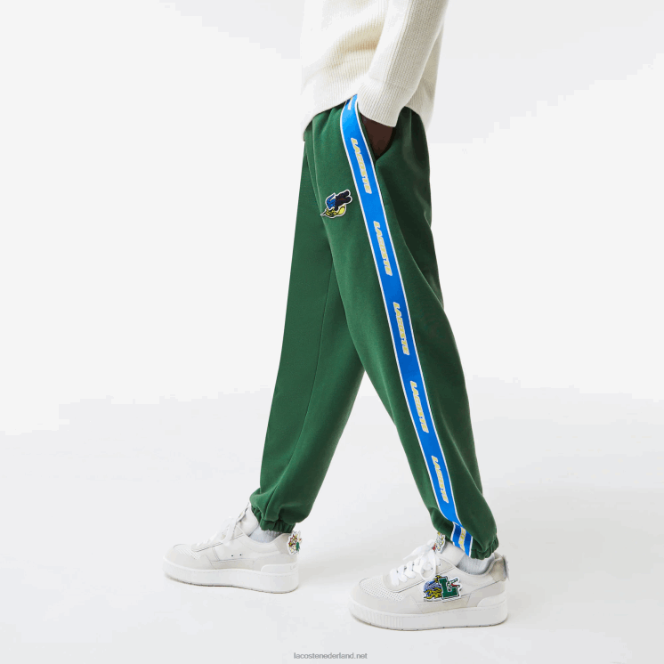 Lacoste trainingsbroek met merkband 0828H1026 groen 132 Heren