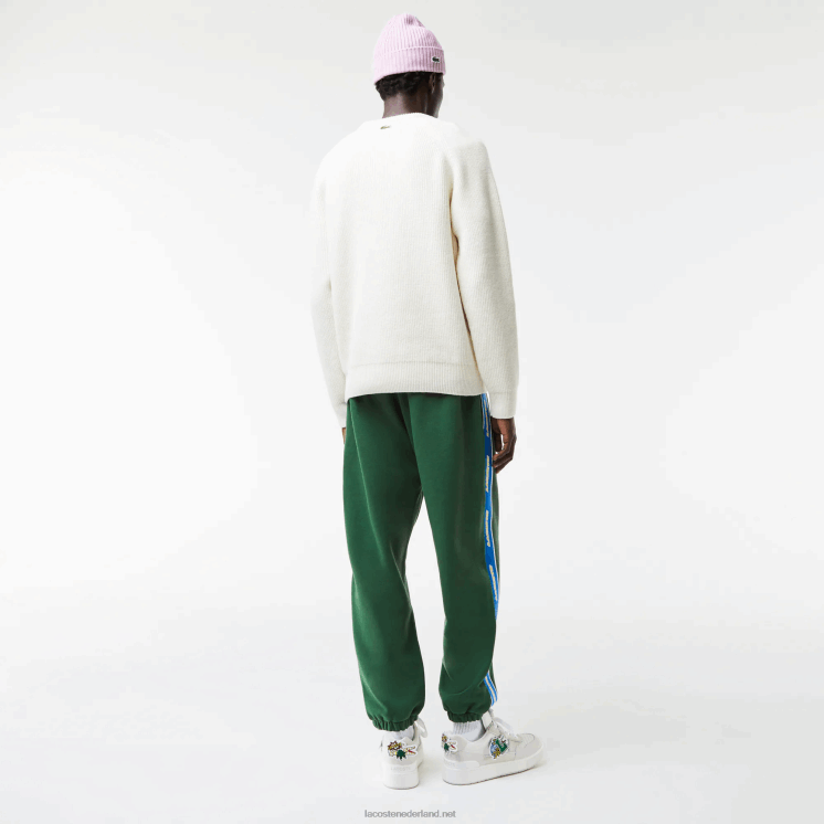 Lacoste trainingsbroek met merkband 0828H1026 groen 132 Heren