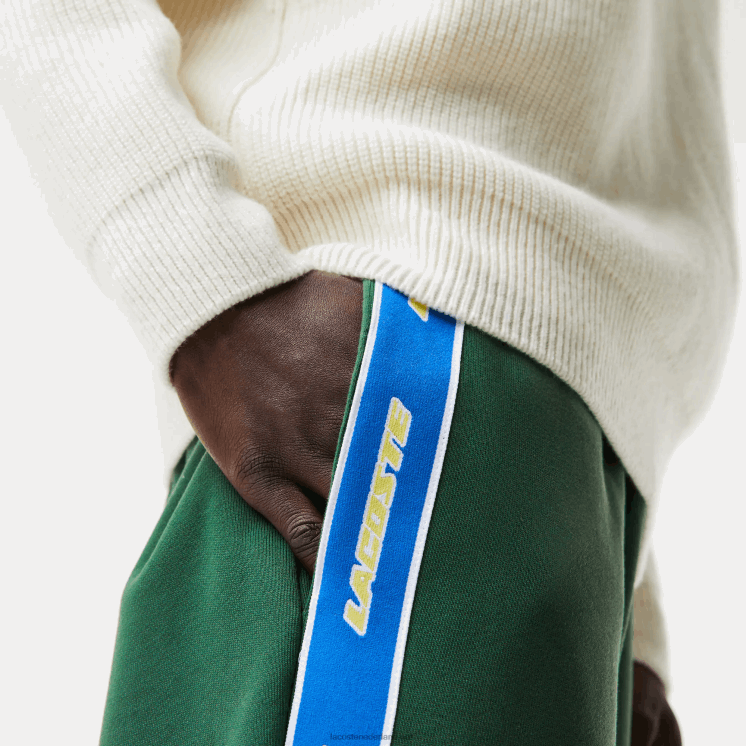 Lacoste trainingsbroek met merkband 0828H1026 groen 132 Heren