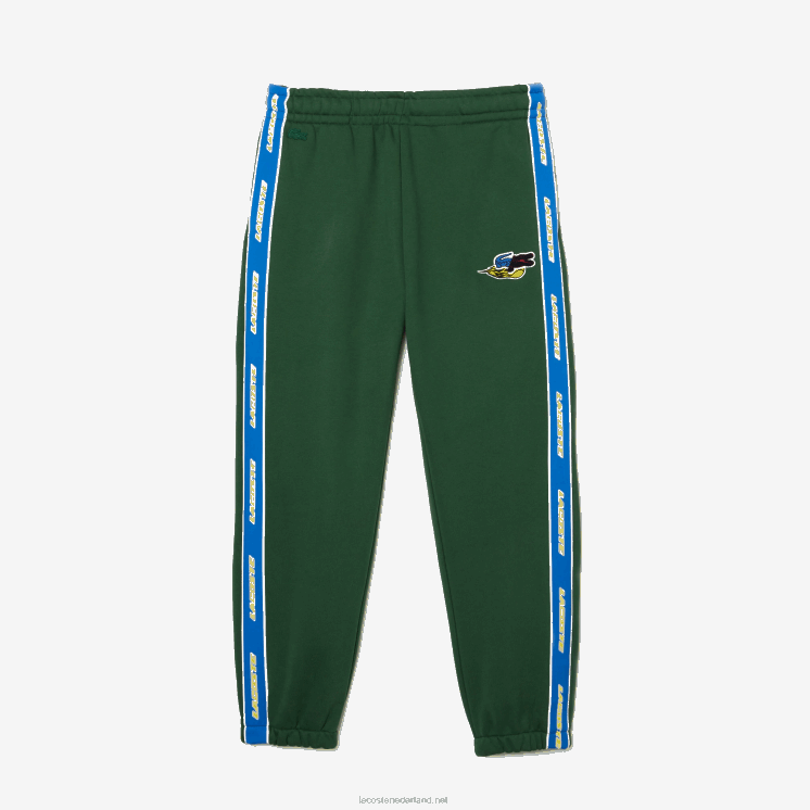 Lacoste trainingsbroek met merkband 0828H1026 groen 132 Heren
