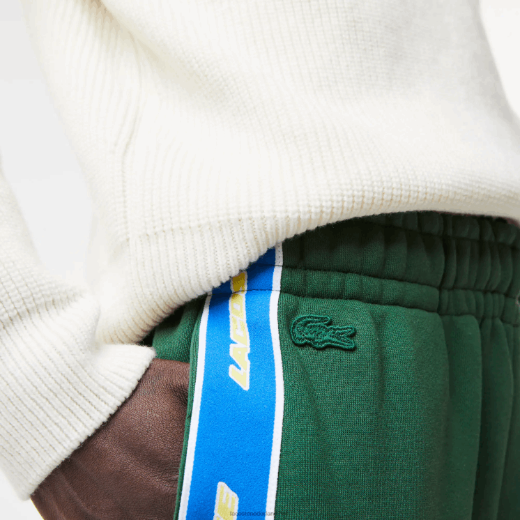 Lacoste trainingsbroek met merkband 0828H1026 groen 132 Heren