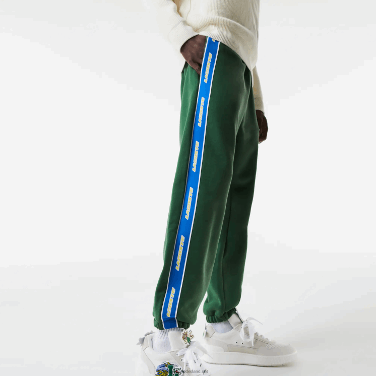 Lacoste trainingsbroek met merkband 0828H1026 groen 132 Heren