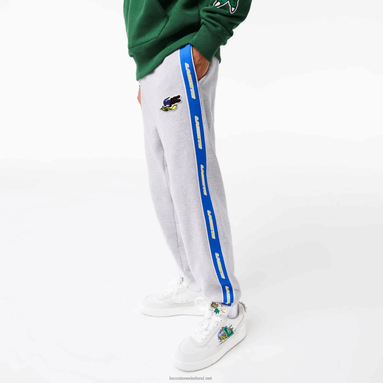 Lacoste trainingsbroek met merkband 0828H1027 grijze chine ca Heren