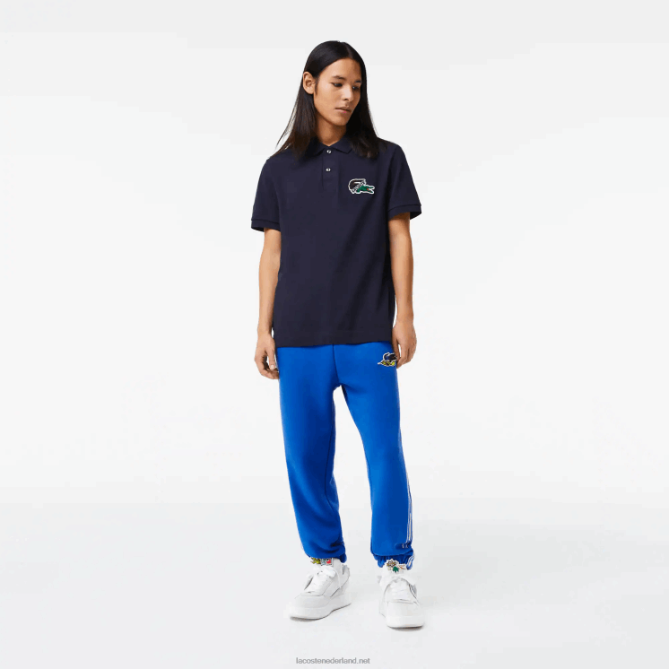 Lacoste trainingsbroek met merkband 0828H1028 blauw k1q Heren