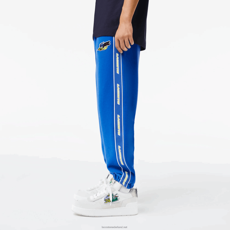 Lacoste trainingsbroek met merkband 0828H1028 blauw k1q Heren