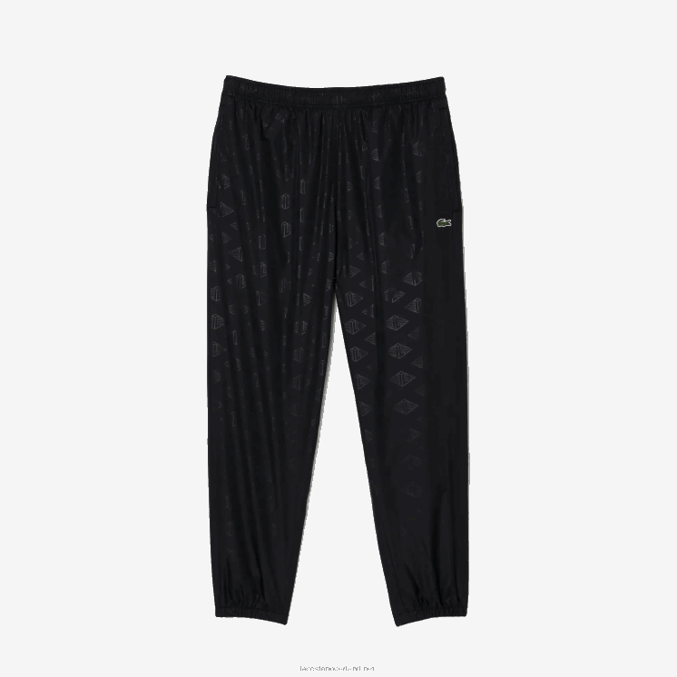 Lacoste trainingsbroek met monogramprint 0828H318 zwart 031 Heren