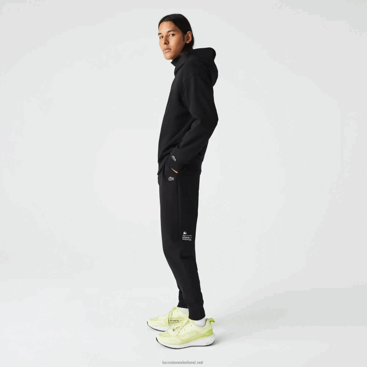 Lacoste trainingsbroek met reflecterende print 0828H1043 zwart 031 Heren