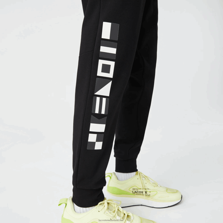 Lacoste trainingsbroek met reflecterende print 0828H1043 zwart 031 Heren