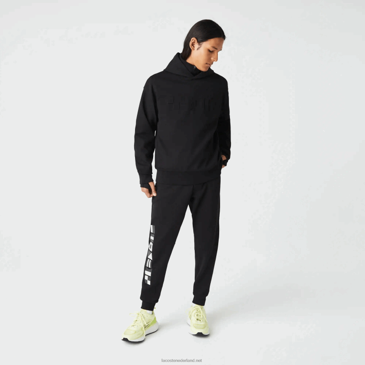Lacoste trainingsbroek met reflecterende print 0828H1043 zwart 031 Heren