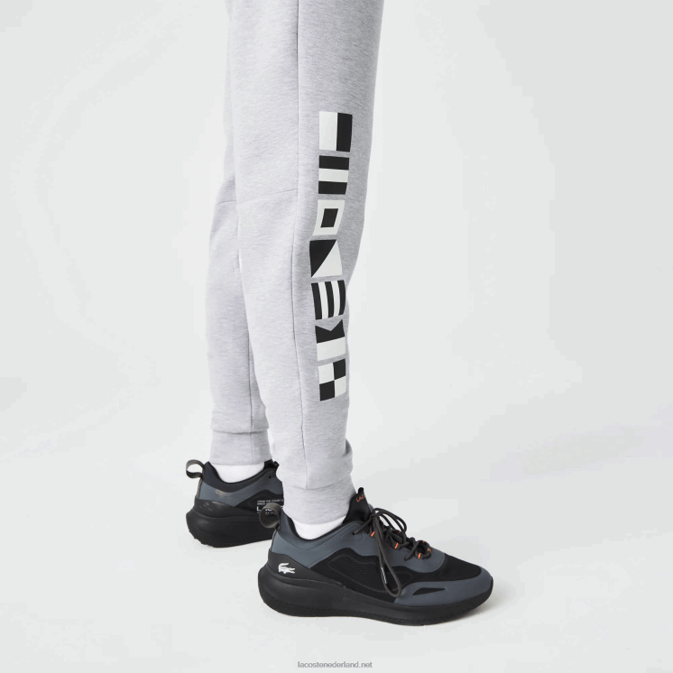 Lacoste trainingsbroek met reflecterende print 0828H1044 grijze chine ca Heren