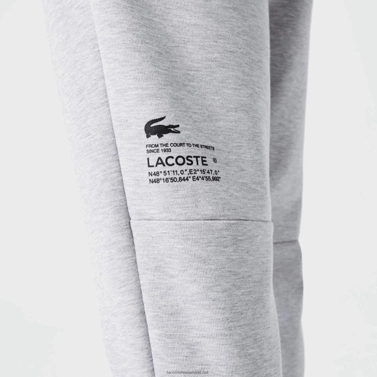 Lacoste trainingsbroek met reflecterende print 0828H1044 grijze chine ca Heren