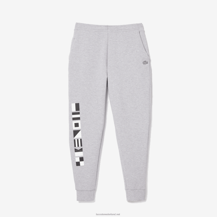 Lacoste trainingsbroek met reflecterende print 0828H1044 grijze chine ca Heren